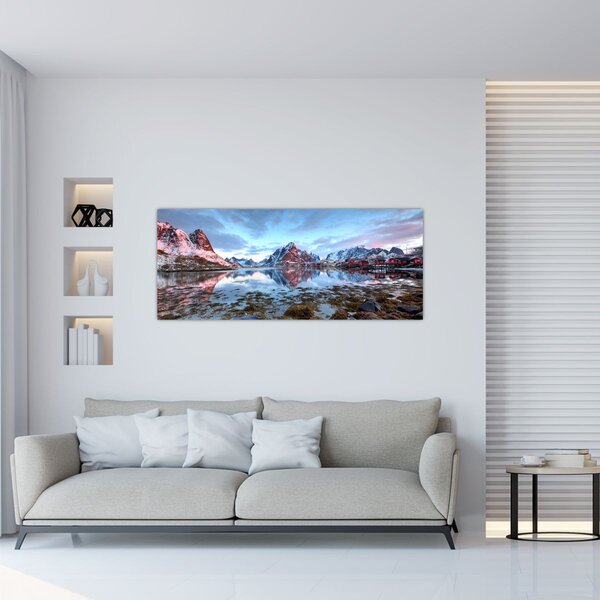 Slika - Izlazak sunca iznad Reine (120x50 cm)