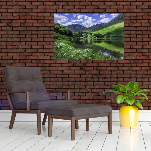 Slika - Krajolik s jezerom (90x60 cm)