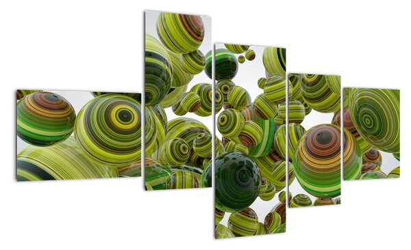 Apstraktna slika - zelena kugla (150x85cm) (V026006V15085)