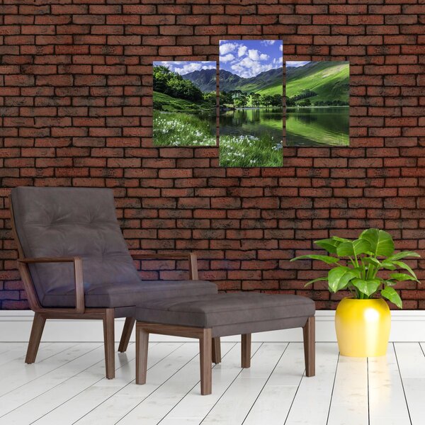 Slika - Krajolik s jezerom (90x60 cm)