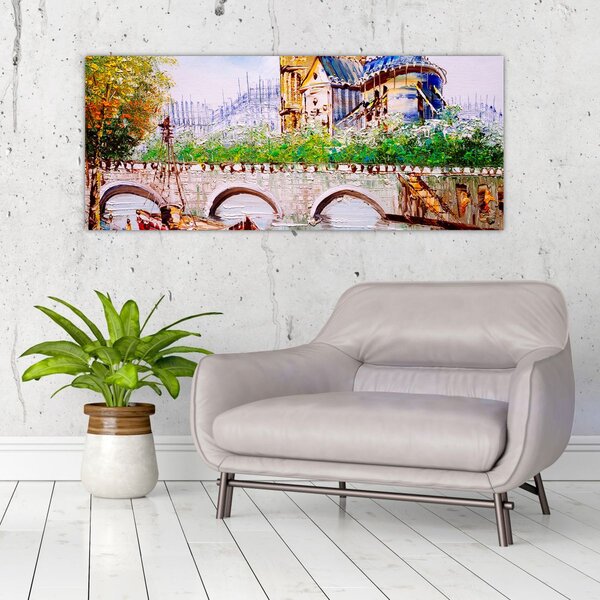 Slika - Uljana slika grada (120x50 cm)