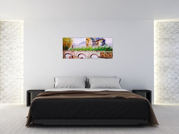 Slika - Uljana slika grada (120x50 cm)