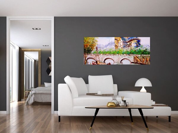 Slika - Uljana slika grada (120x50 cm)