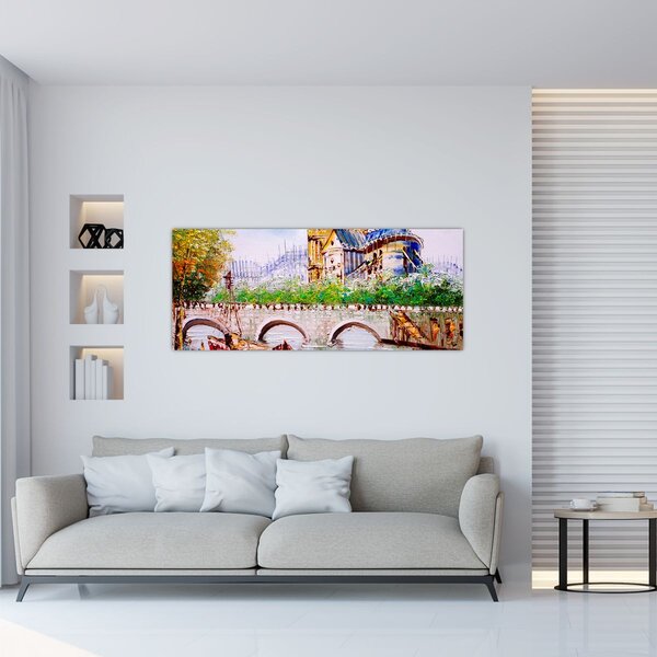 Slika - Uljana slika grada (120x50 cm)