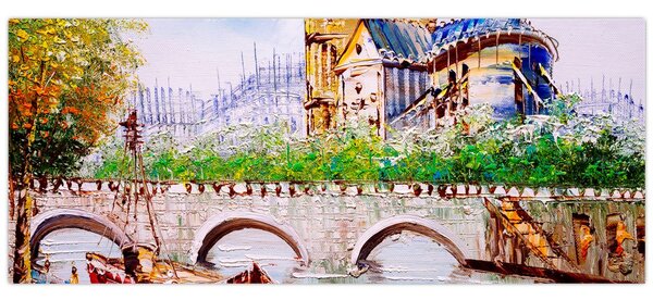 Slika - Uljana slika grada (120x50 cm)