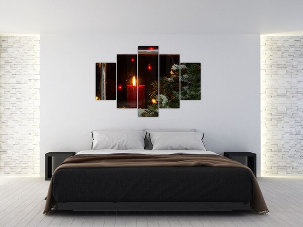 Slika - Svjetleća božićna svijeća (150x105 cm)