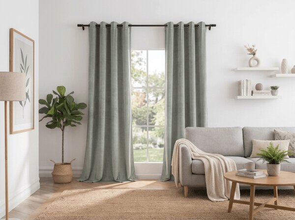 Zavjesa za zamračivanje DREAM VELVET 140x250 cm, tamnosiva Sistem za vješanje: Metalni prstenovi
