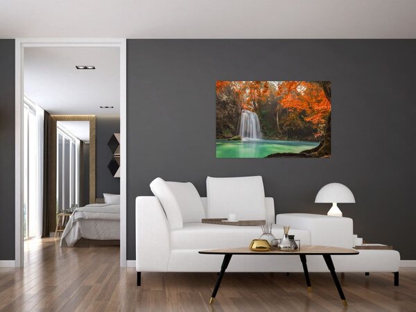 Slika - Vodopad u Tajlandu (90x60 cm)
