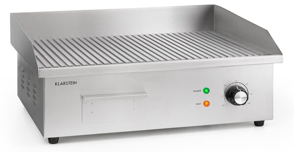 Klarstein Grillmeile 3000R, električni roštilj, 3000 W, grill ploča, 54,5 x 35 cm, rebrasti
