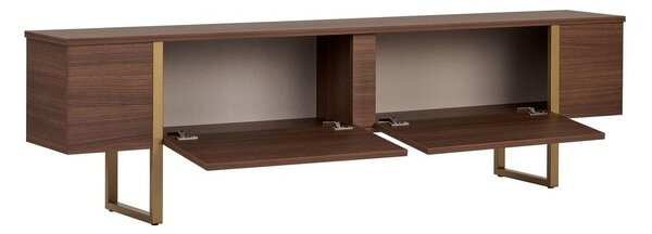 TV komoda u dekoru oraha u tamnoj prirodnoj boji 180x50x30 cm Onera – Kalune Design
