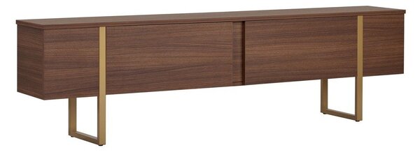 TV komoda u dekoru oraha u tamnoj prirodnoj boji 180x50x30 cm Onera – Kalune Design