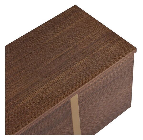 TV komoda u dekoru oraha u tamnoj prirodnoj boji 180x50x30 cm Onera – Kalune Design