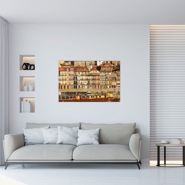 Slika - Obalna četvrt, Portugal (90x60 cm)