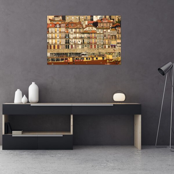Slika - Obalna četvrt, Portugal (90x60 cm)