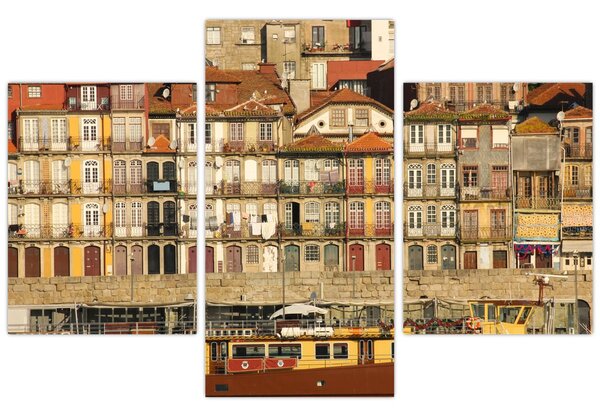 Slika - Obalna četvrt, Portugal (90x60 cm)