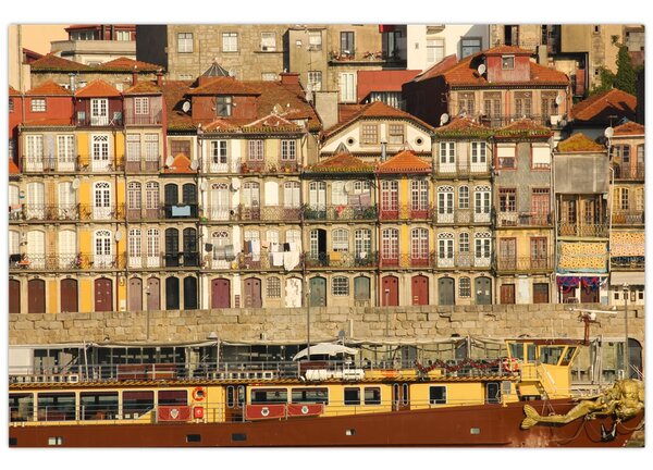 Slika - Obalna četvrt, Portugal (90x60 cm)