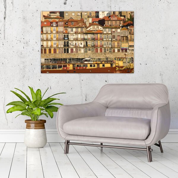 Slika - Obalna četvrt, Portugal (90x60 cm)