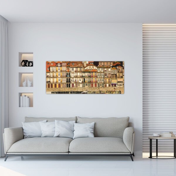 Slika - Obalna četvrt, Portugal (120x50 cm)