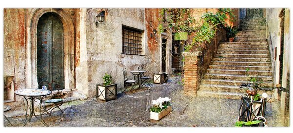 Slika - Stare ulice Rima (120x50 cm)