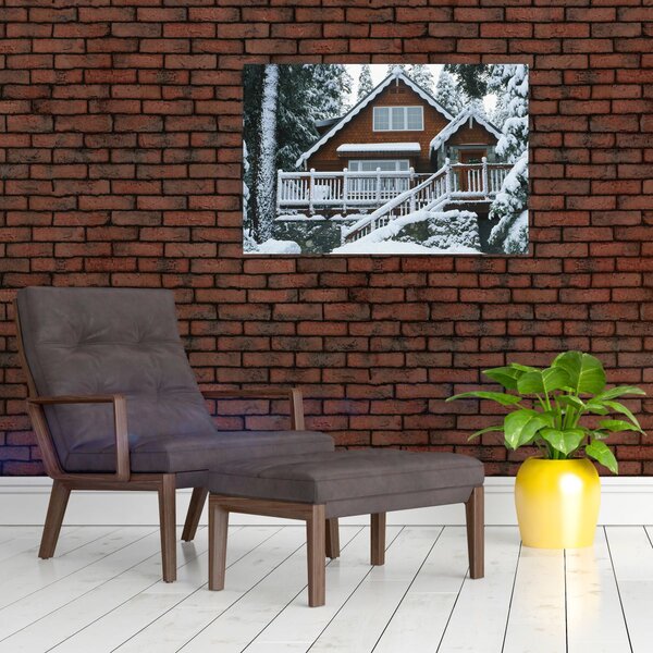 Slika - Drvena vikendica (90x60 cm)