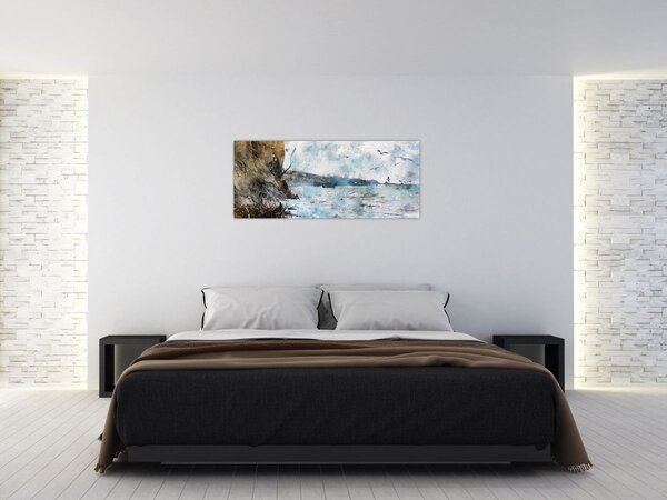 Slika - Greben, akvarel (120x50 cm)