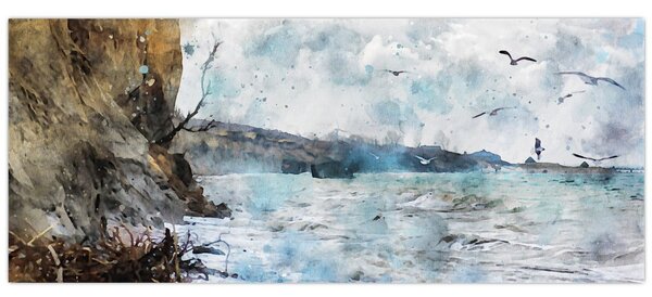Slika - Greben, akvarel (120x50 cm)
