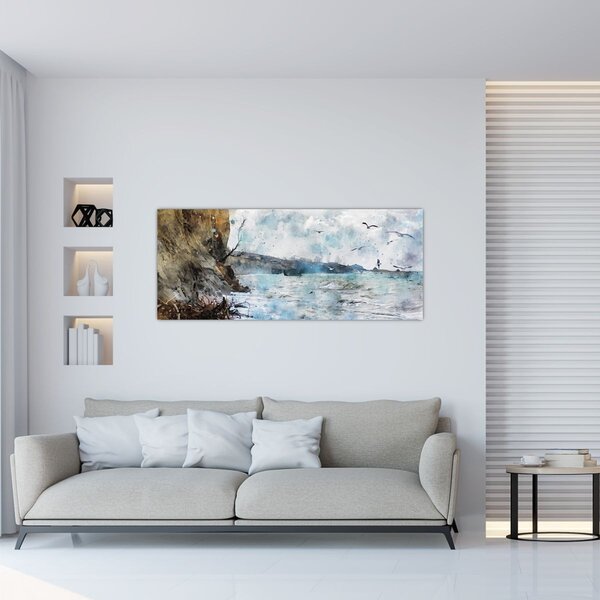 Slika - Greben, akvarel (120x50 cm)