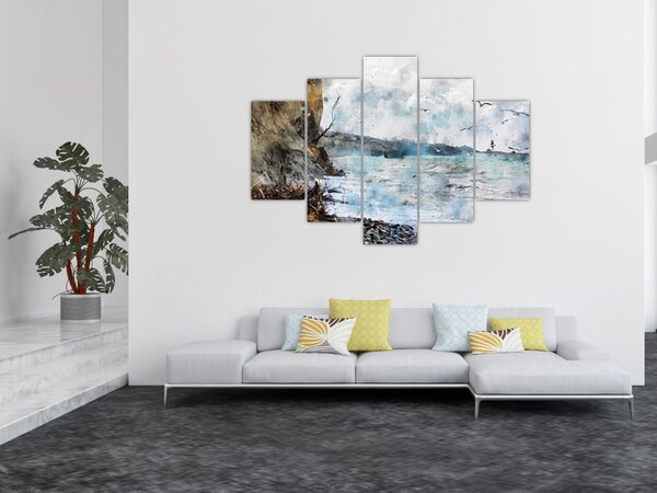 Slika - Greben, akvarel (150x105 cm)