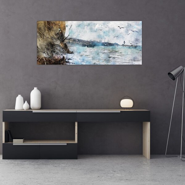 Slika - Greben, akvarel (120x50 cm)