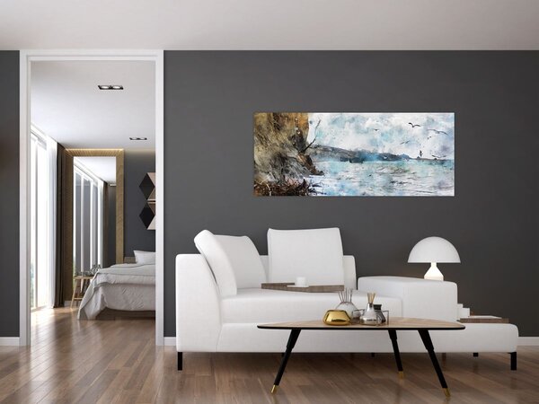 Slika - Greben, akvarel (120x50 cm)