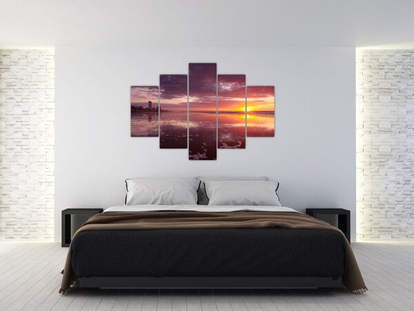 Slika - Plaža u zalasku sunca (150x105 cm)