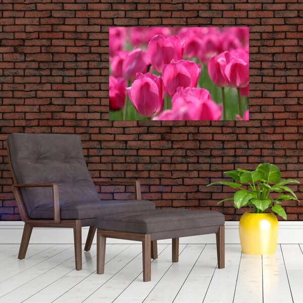 Slika - Ružičasti tulipani (90x60 cm)