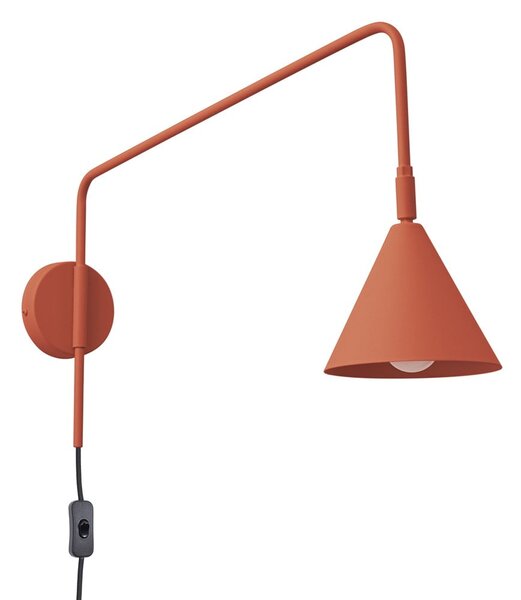 Zidna lampa s utikačem boja terakote Zylo – Sollux