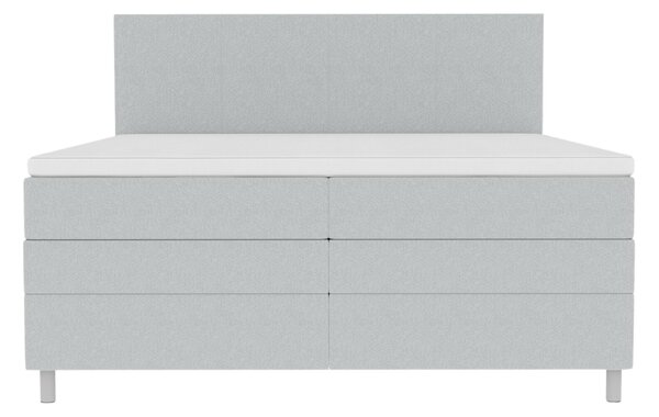 Tapecirani krevet boxspring CARINA 140x200 cm svijetlosiv Madrac: Bonell opružni madrac