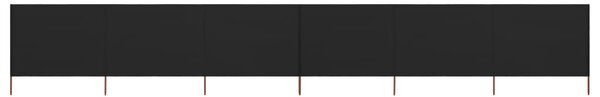 VidaXL Vjetrobran sa 6 panela od tkanine 800 x 120 cm crni