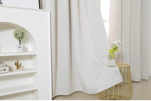 2x Bijelo-krem zavjesa OXFORD 140x250 cm