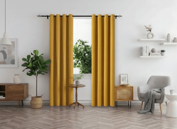 2x Žuta zavjesa OXFORD 140x250 cm