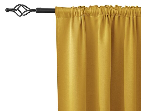 Žuta zavjesa OXFORD 140x250 cm Sistem za vješanje: Metalni prstenovi