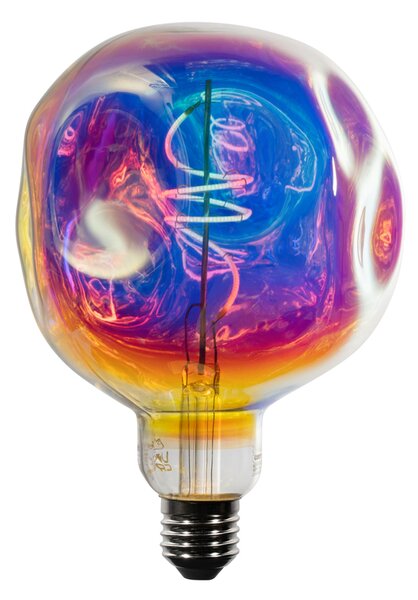 E27 LED žarulja s prigušivanjem spiralna nit G125 Rainbow 4W 200 lm 1800K