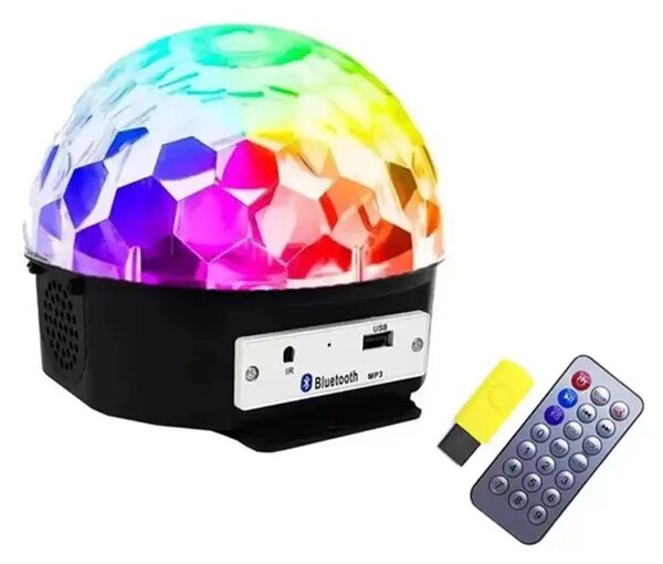 Disco LED RGB projektor i MP3 Bluetooth Player + USB ključ i daljinski upravljač