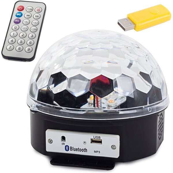 Disco LED RGB projektor i MP3 Bluetooth Player + USB ključ i daljinski upravljač