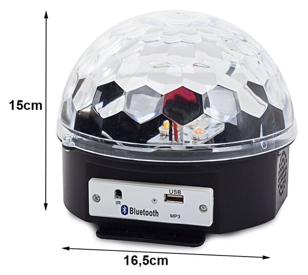Disco LED RGB projektor i MP3 Bluetooth Player + USB ključ i daljinski upravljač