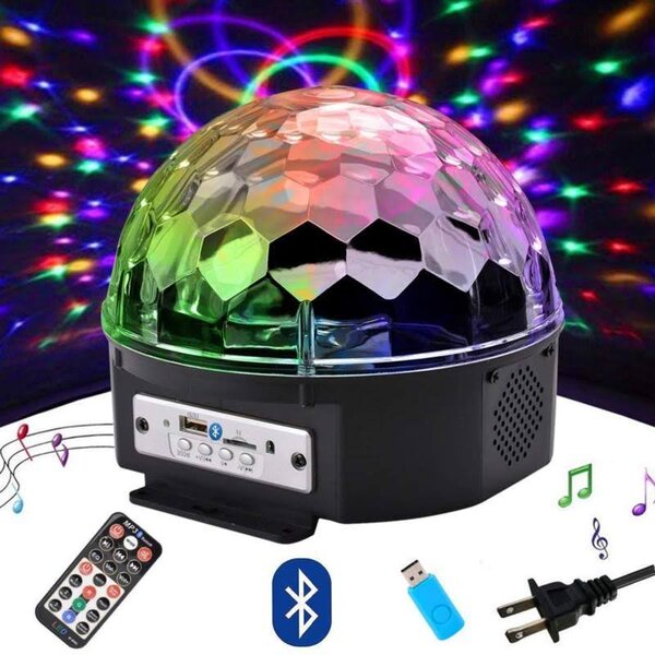 Disco LED RGB projektor i MP3 Bluetooth Player + USB ključ i daljinski upravljač