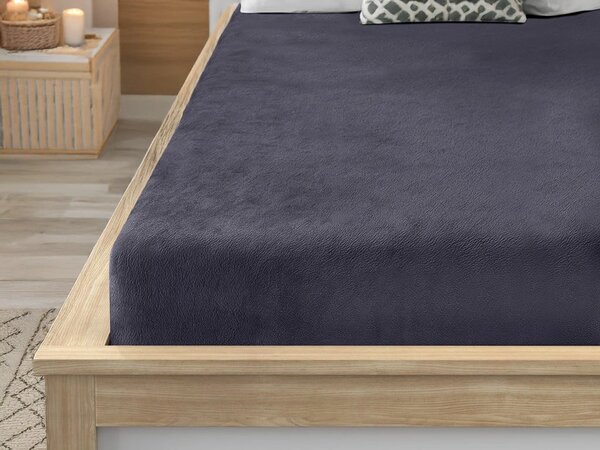 Plahta mikropliš SOFT BRONE 90x200 cm antracitno siva