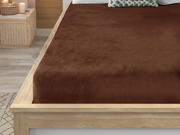 Plahta mikropliš SOFT BRONE 90x200 cm smeđa