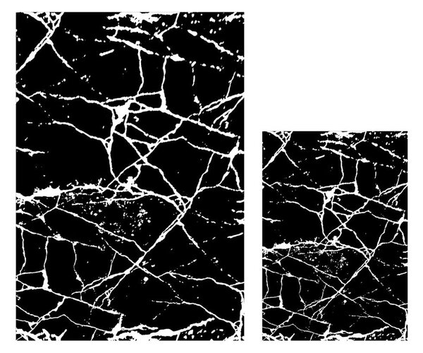 Bijele/crne kupaonske prostirke u setu 2 kom 60x100 cm Marble – Mila Home