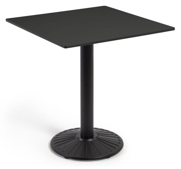 Crni vrtni stol za blagovanje Kave Home Tiaret, 68 x 68 cm