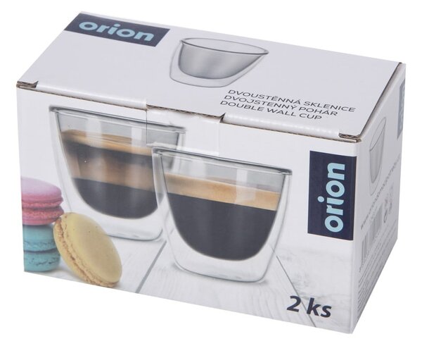 Staklene šalice u setu 2 kom za espresso 110 ml – Orion