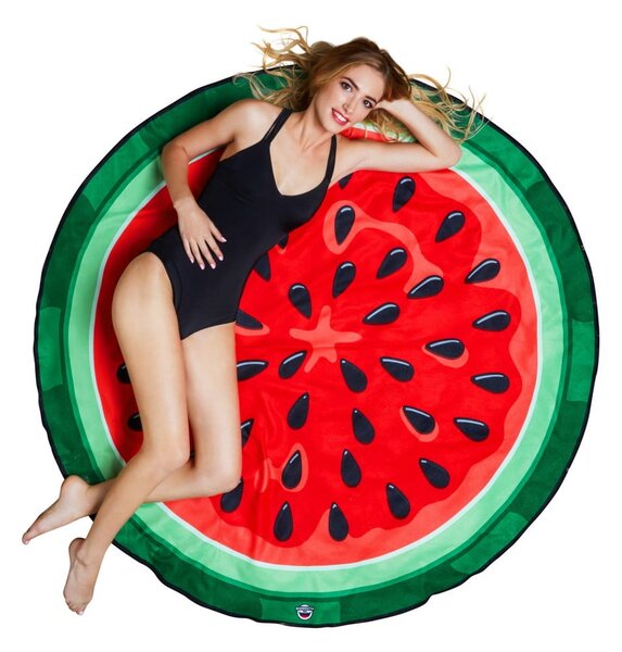 Ručnik za plažu u obliku lubenice Big Mouth Inc., ⌀ 152 cm