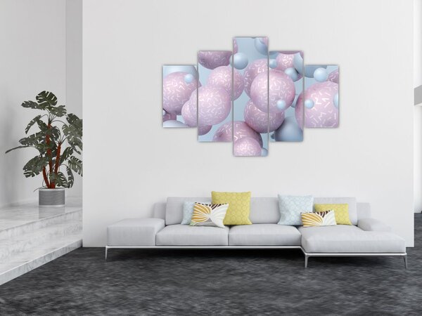 Apstraktna slika - Pastelne kugle (150x105 cm)